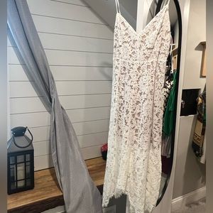Lulus white lace dress